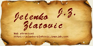 Jelenko Zlatović vizit kartica